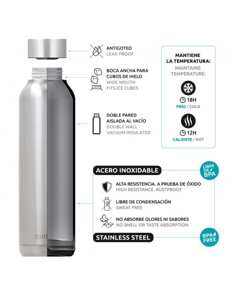 Botellas reutilizables - Botella térmica modelo Solid 510 ml Quokka - 3